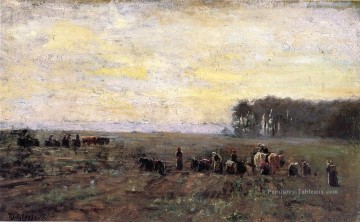 Scène de foin Impressionniste Indiana paysages Théodore Clement Steele Peinture à l'huile